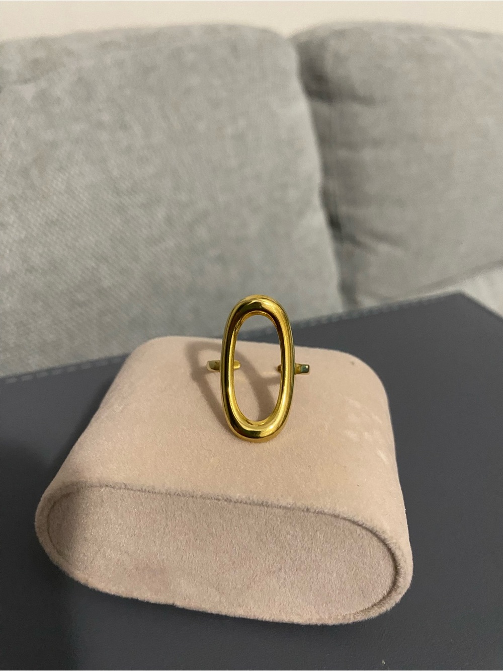 Gold Oval Statement Ring - Women's Jewelry